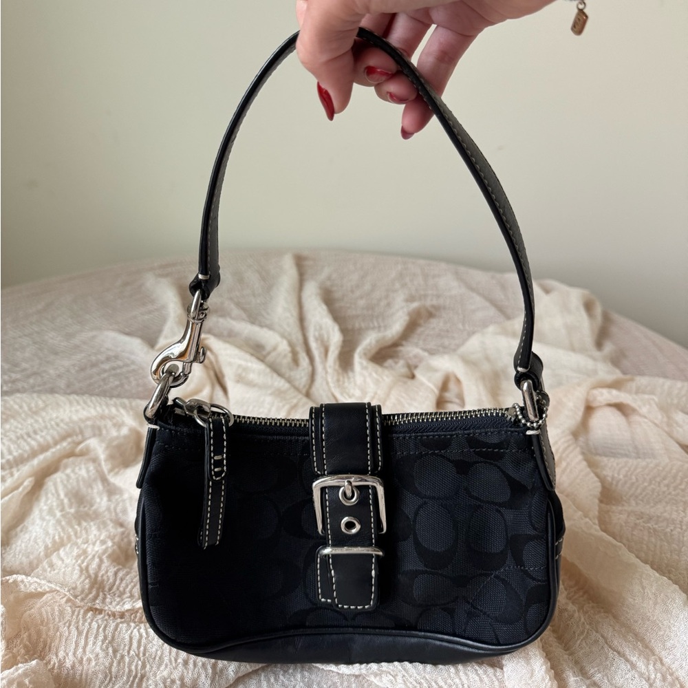 Chic vintage Coach hampton signature mini bag y2k soho - Picture 3 of 10